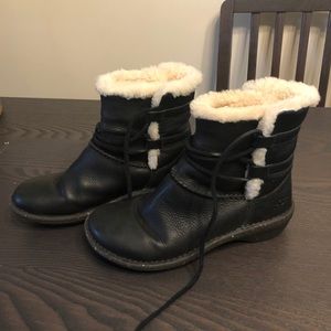 UGG Black Leather Winter Boot